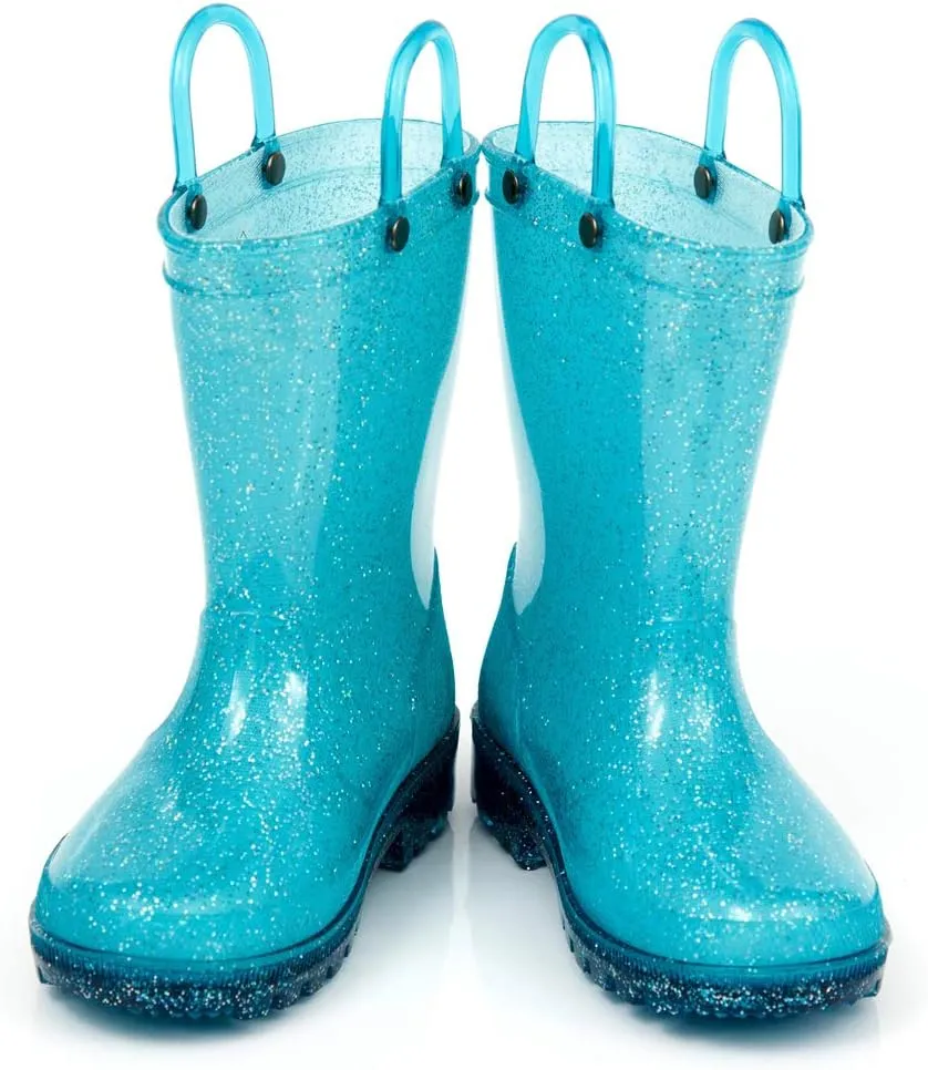 HugRain Light Up Rain Boots for Little Kids