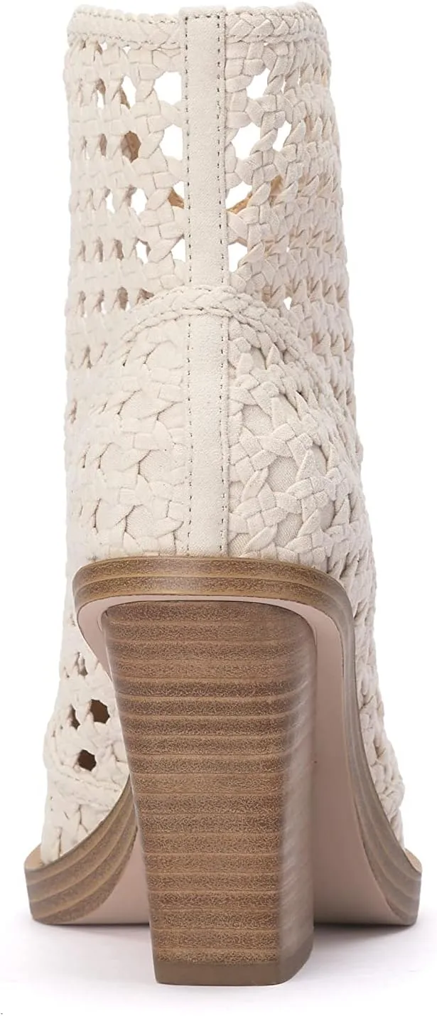 Jessica Simpson Womens Lukkah Faux Suede Ankle Boots