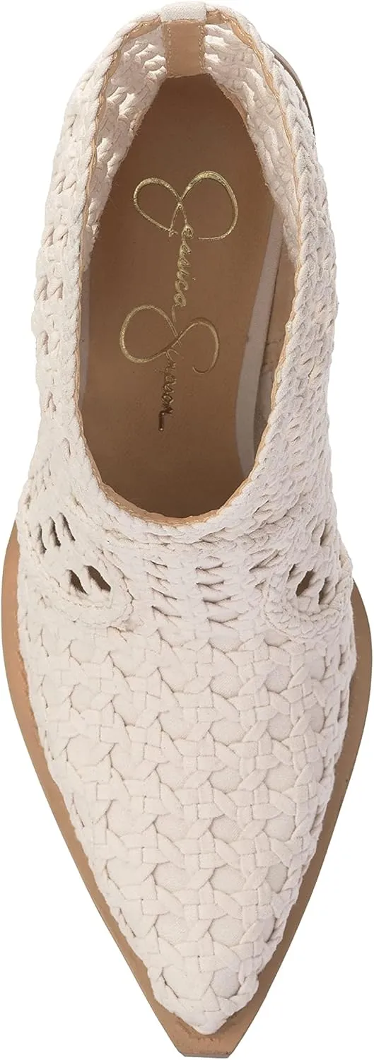 Jessica Simpson Womens Lukkah Faux Suede Ankle Boots