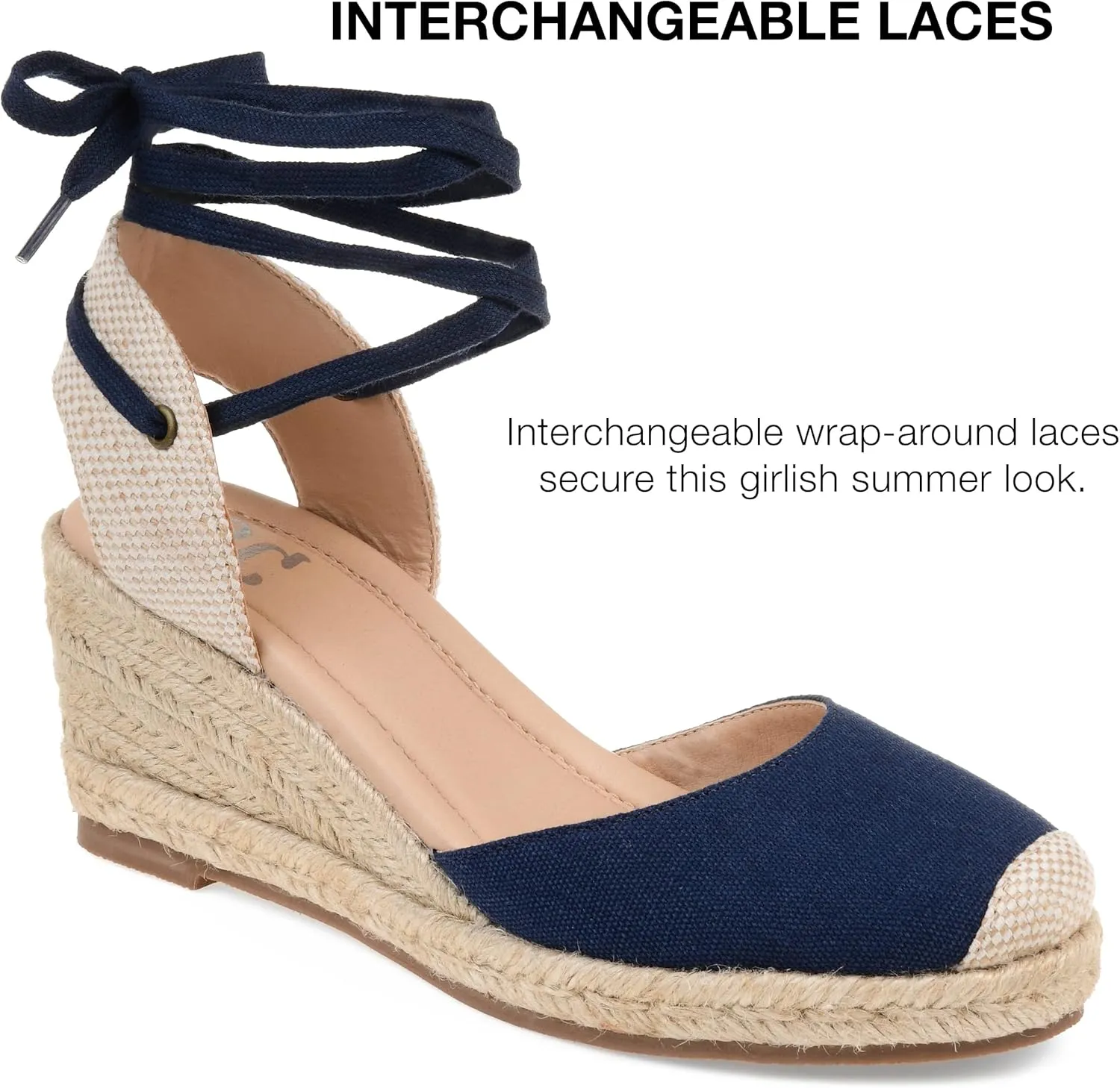 Journee Womens Monte Tru Comfort Foam Wedge Heel Espadrille Sandals