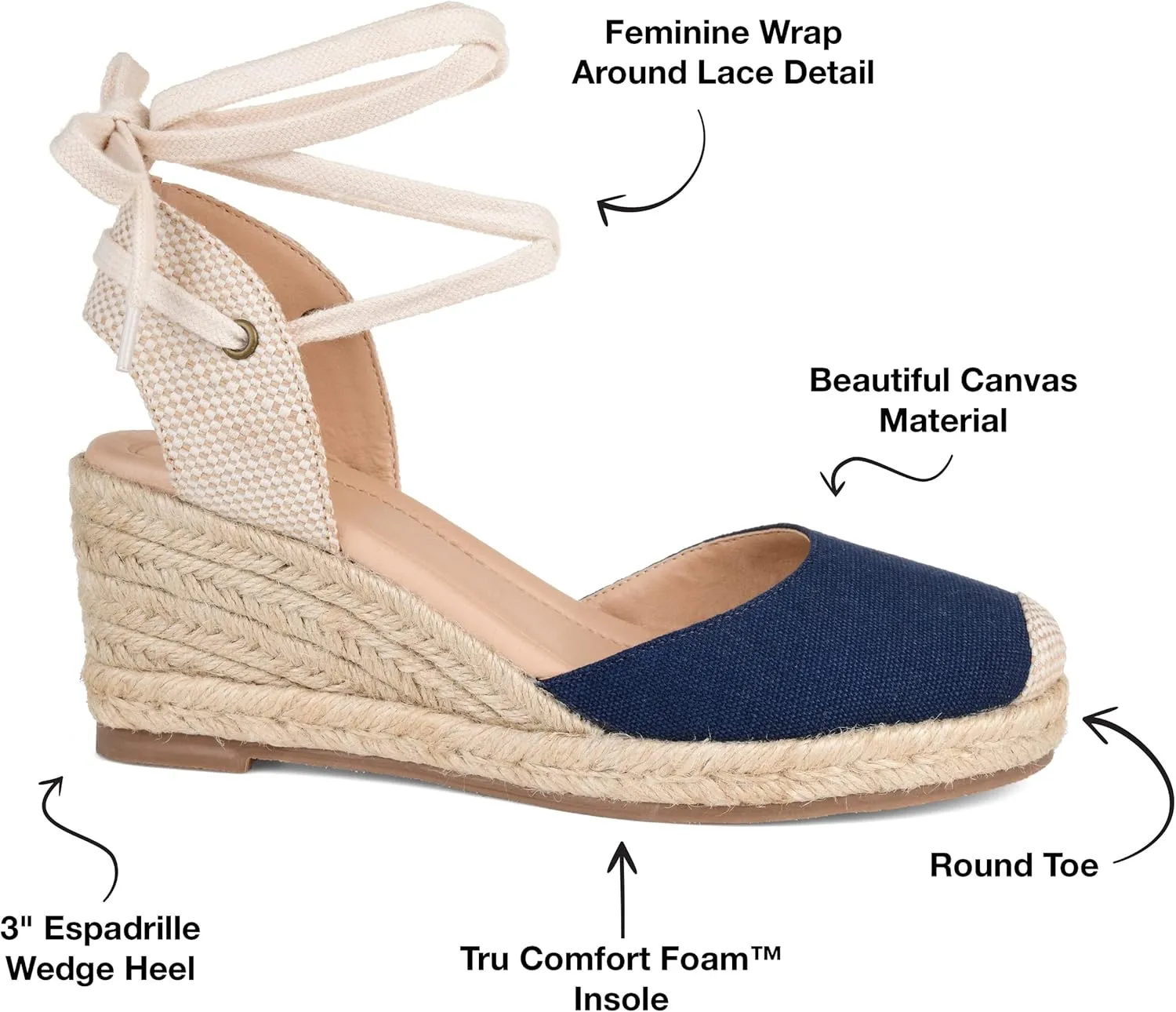 Journee Womens Monte Tru Comfort Foam Wedge Heel Espadrille Sandals