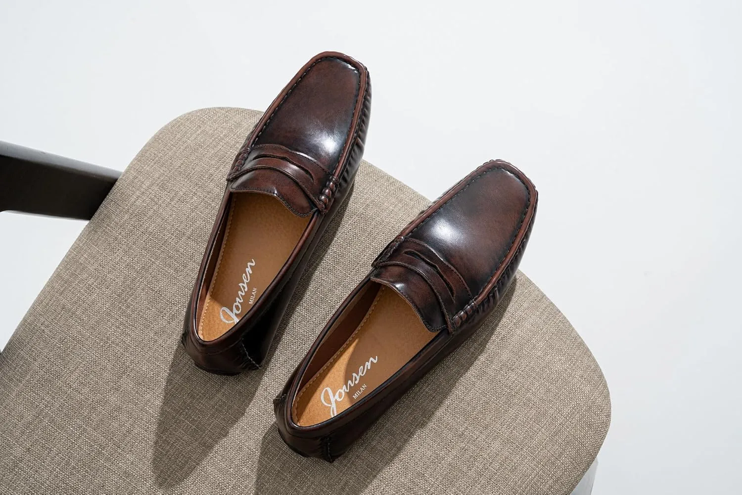 Jousen Men's Loafers Casual Slip On Shoes Soft Penny Loafers for Men Lightweight Driving Boat Shoes