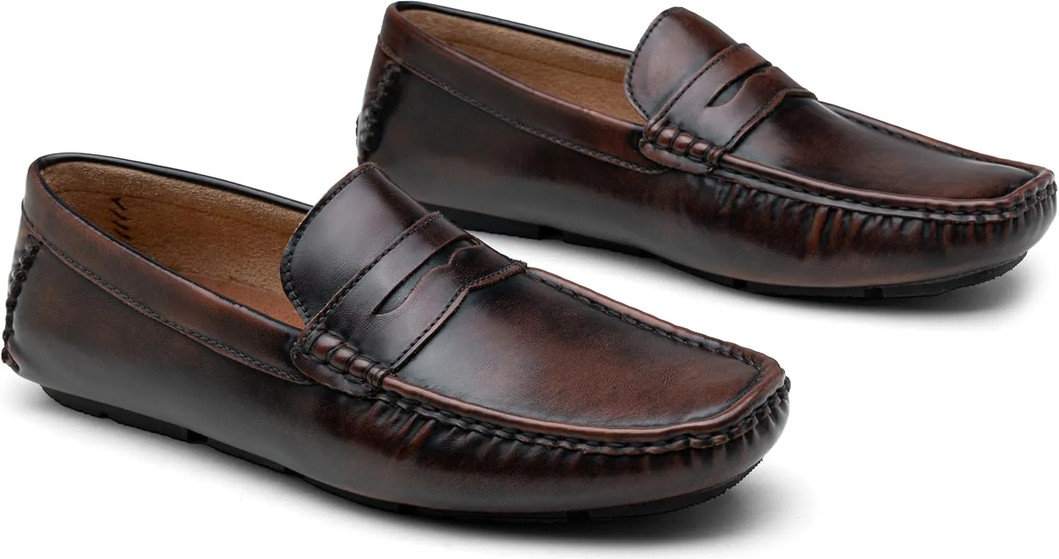 Jousen Men's Loafers Casual Slip On Shoes Soft Penny Loafers for Men Lightweight Driving Boat Shoes