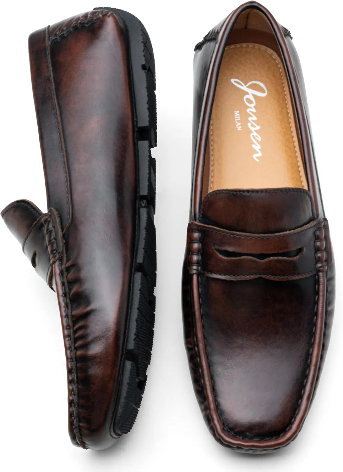 Jousen Men's Loafers Casual Slip On Shoes Soft Penny Loafers for Men Lightweight Driving Boat Shoes