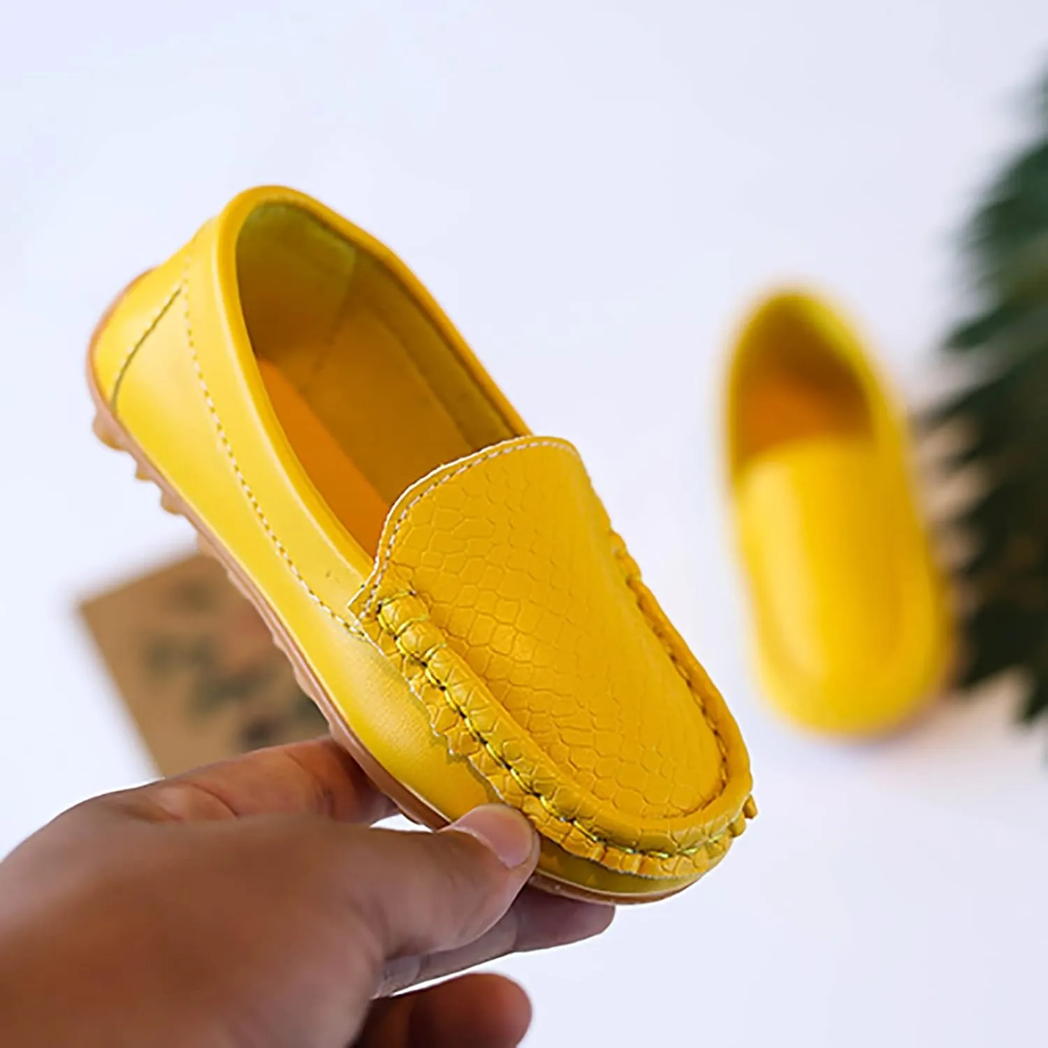 Kids Toddlers Boys Girls Leather Slip On Loafers Moccasin Boat Dress Shoes Comfort Flat Casual Shoes Baby Sock Shoes