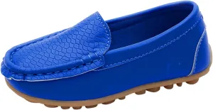 Kids Toddlers Boys Girls Leather Slip On Loafers Moccasin Boat Dress Shoes Comfort Flat Casual Shoes Baby Sock Shoes