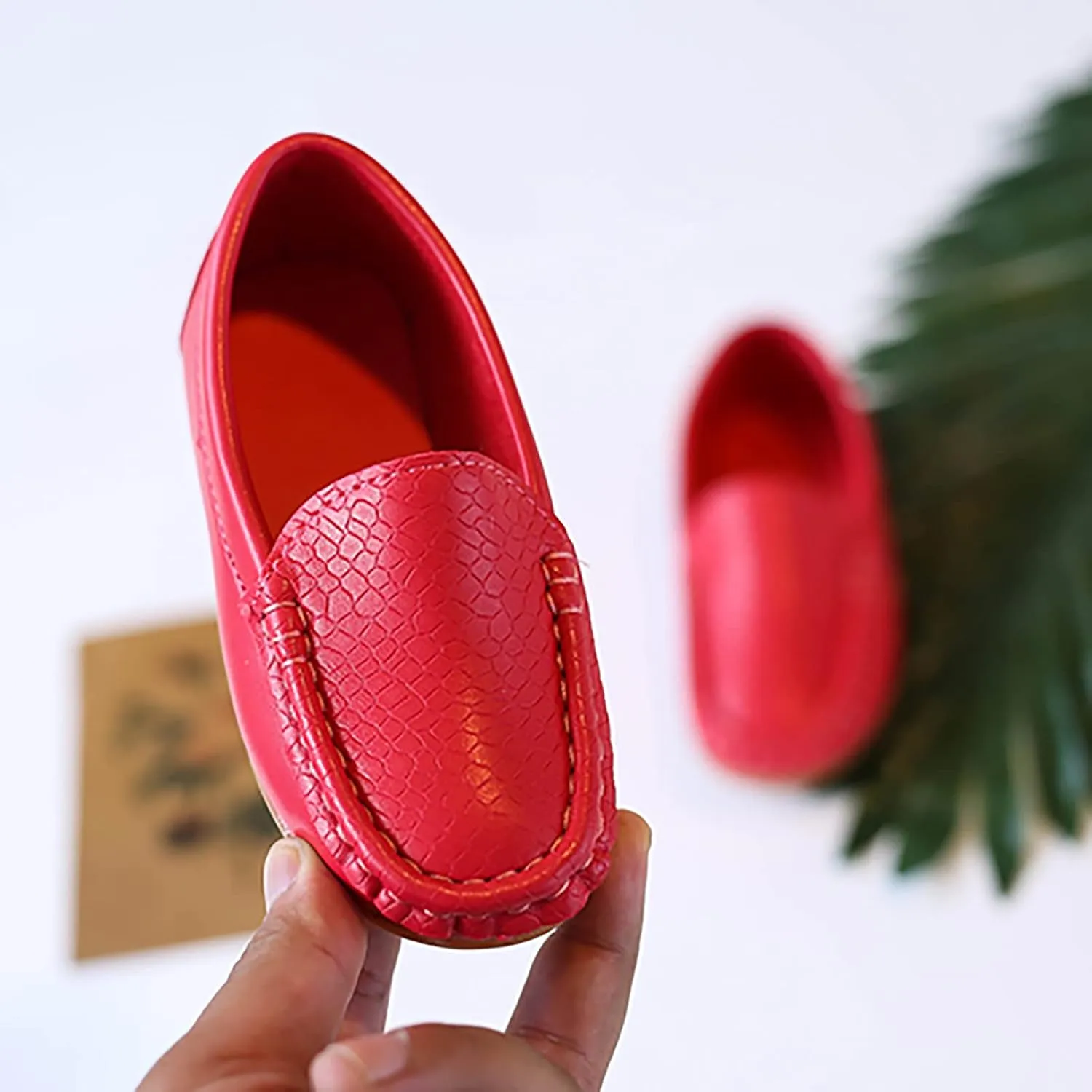 Kids Toddlers Boys Girls Soft Slip On Loafers Slip-On Moccasin Boat Dress Shoes Casual Shoes Formal Leather Flat𝐬