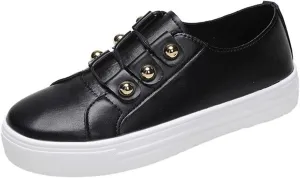 Ladmiple Sneakers For Women Slip On Wide Width Canvas Shoes Fashion Casual Dressy Summer Low Top Flats Walking Loafers