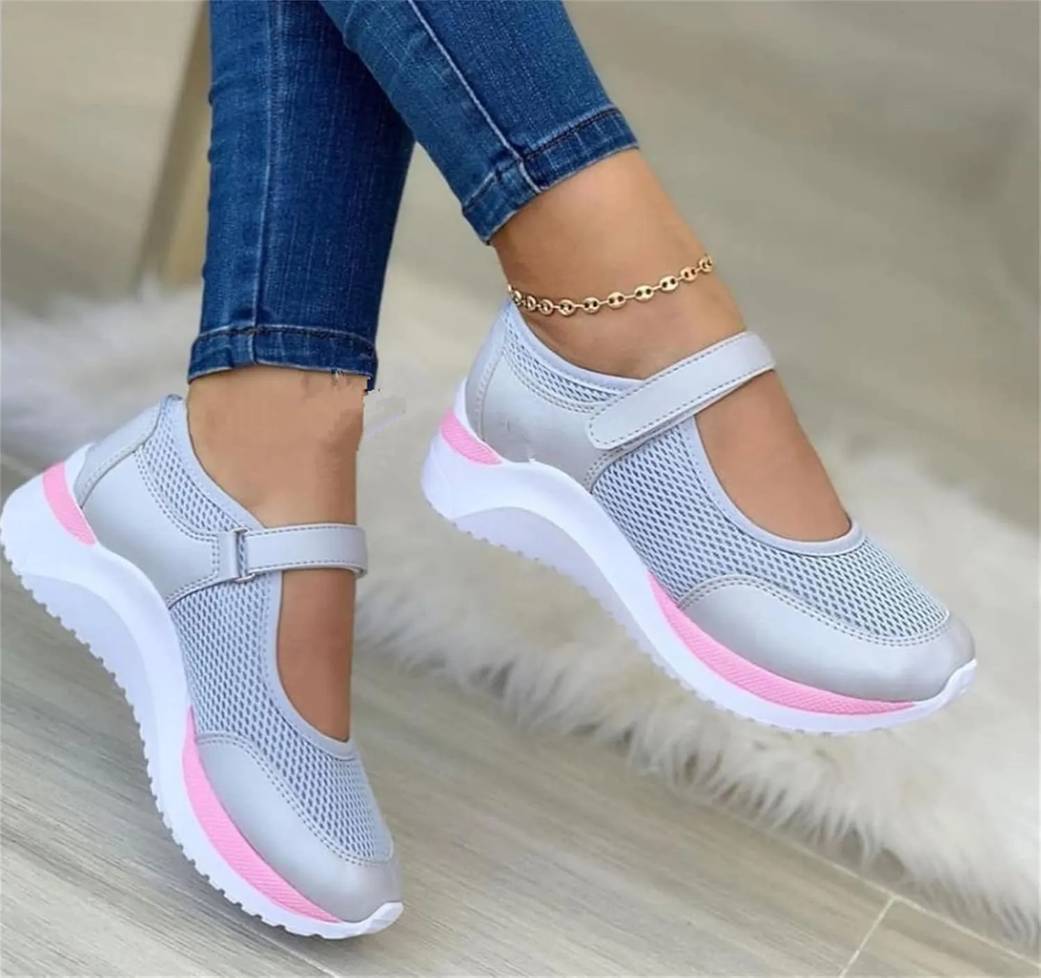 Ladmiple Sneakers For Women Walking Shoes Comfortable Slip On Casual Canvas Shoes Dressy Summer Fashion Flats Loafers