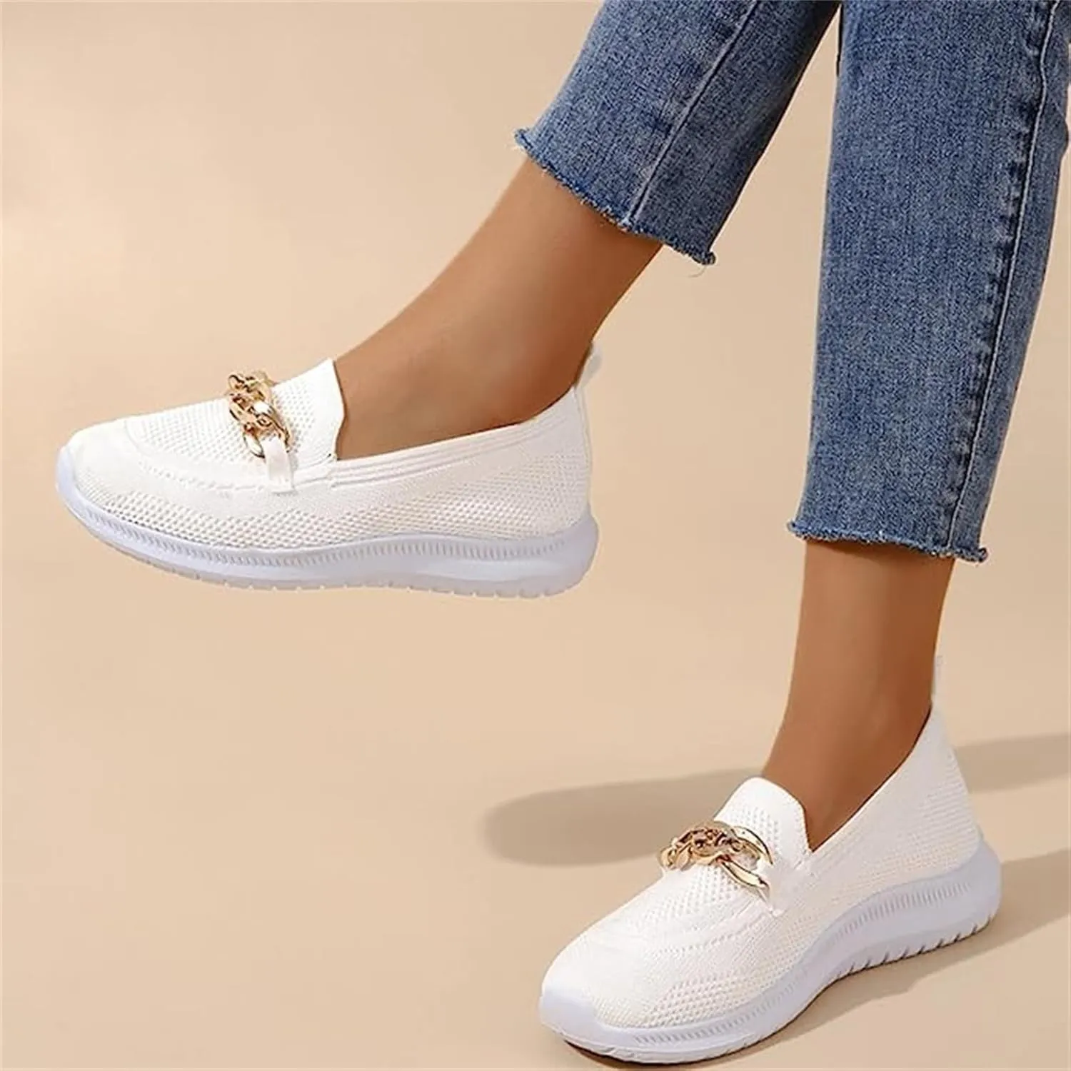 Ladmiple Walking Shoes Women Comfort Slip On Running Shoes Non Slip Casual Fashion Gym Athletic Tennis Workout Sneakers