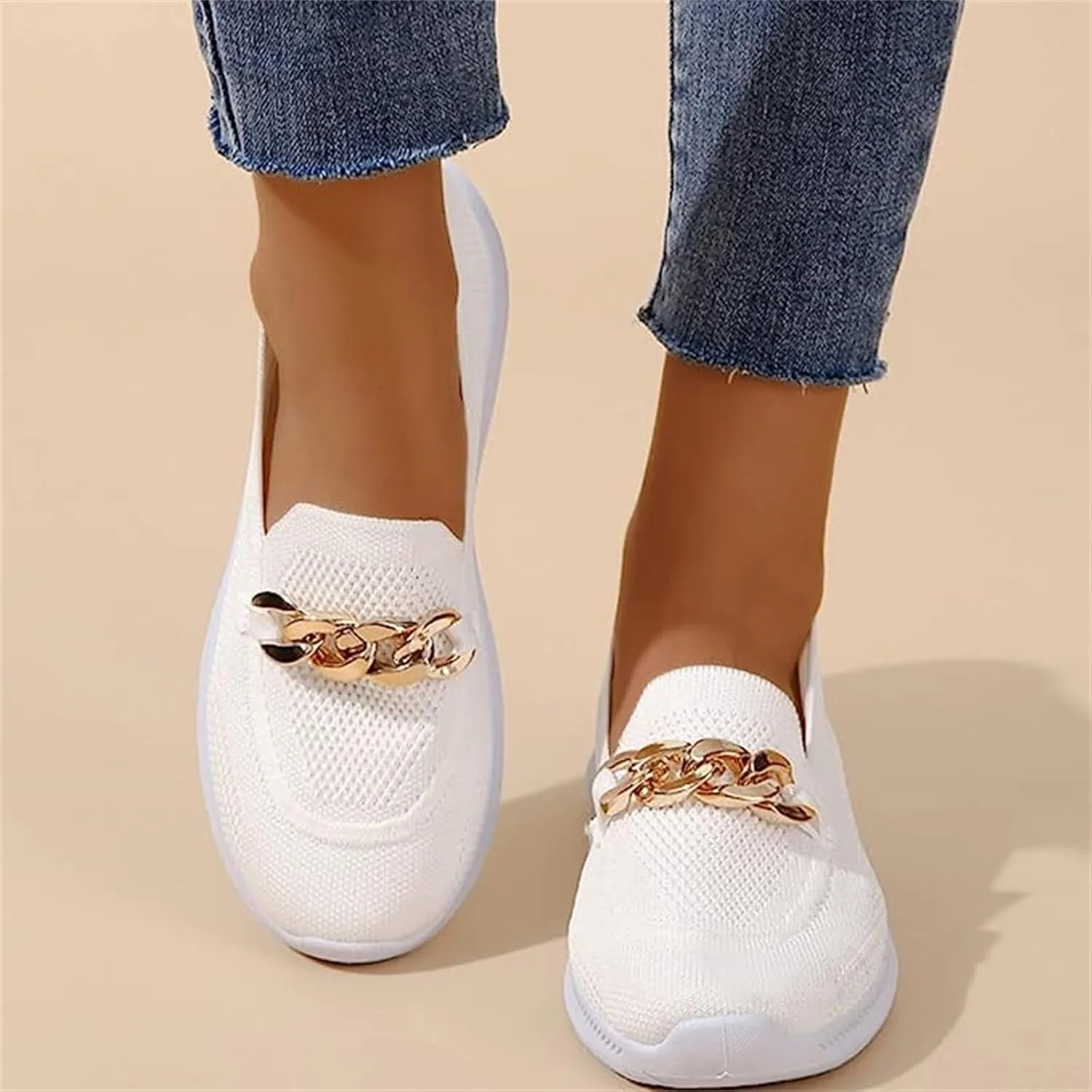 Ladmiple Walking Shoes Women Comfort Slip On Running Shoes Non Slip Casual Fashion Gym Athletic Tennis Workout Sneakers