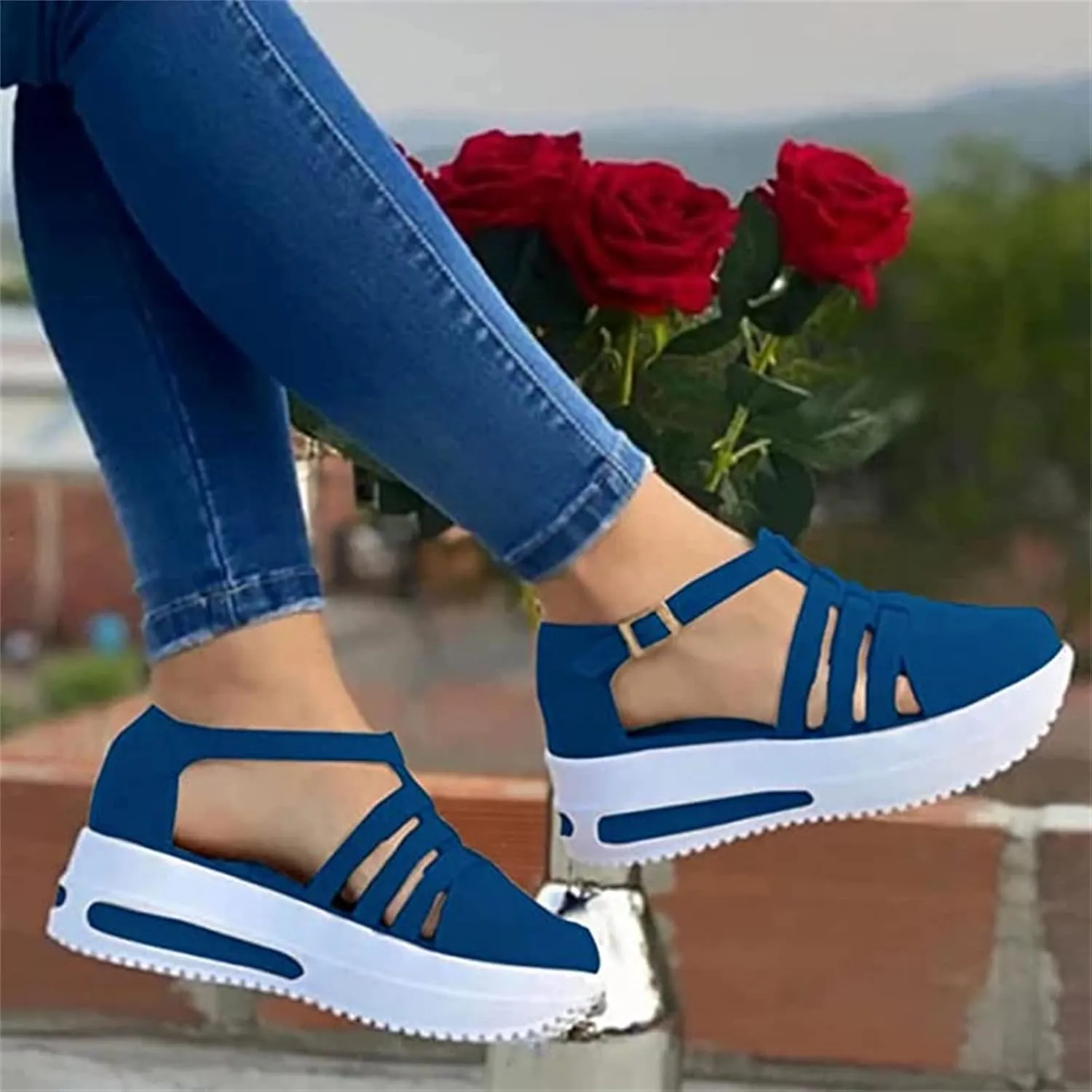 Ladmiple Womens Shoes Dressy Casual Comfortable Orthopedic Canvas Walking Shoes Slip On Fashion Sneakers Flats Loafers