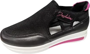Ladmiple Womens Shoes Dressy Casual Loafers Slip On Sneakers Comfort Fashion Low Top Platform Walking Canvas Shoes