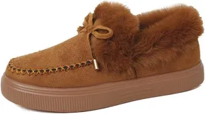 Ladmiple Womens Snow Boots Warm Fur Lined Winter Outdoor Short Ankle Booties Lace Up Comfortable Fashion Combat Boots