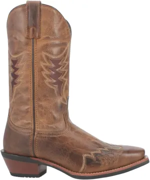 Laredo Mens Williams Leather Square Toe Casual Boots Mid Calf - Brown