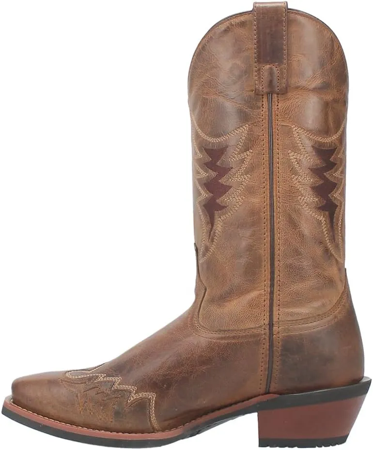 Laredo Mens Williams Leather Square Toe Casual Boots Mid Calf - Brown