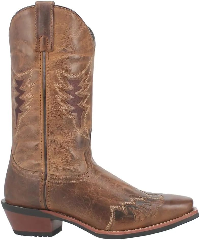 Laredo Mens Williams Leather Square Toe Casual Boots Mid Calf - Brown