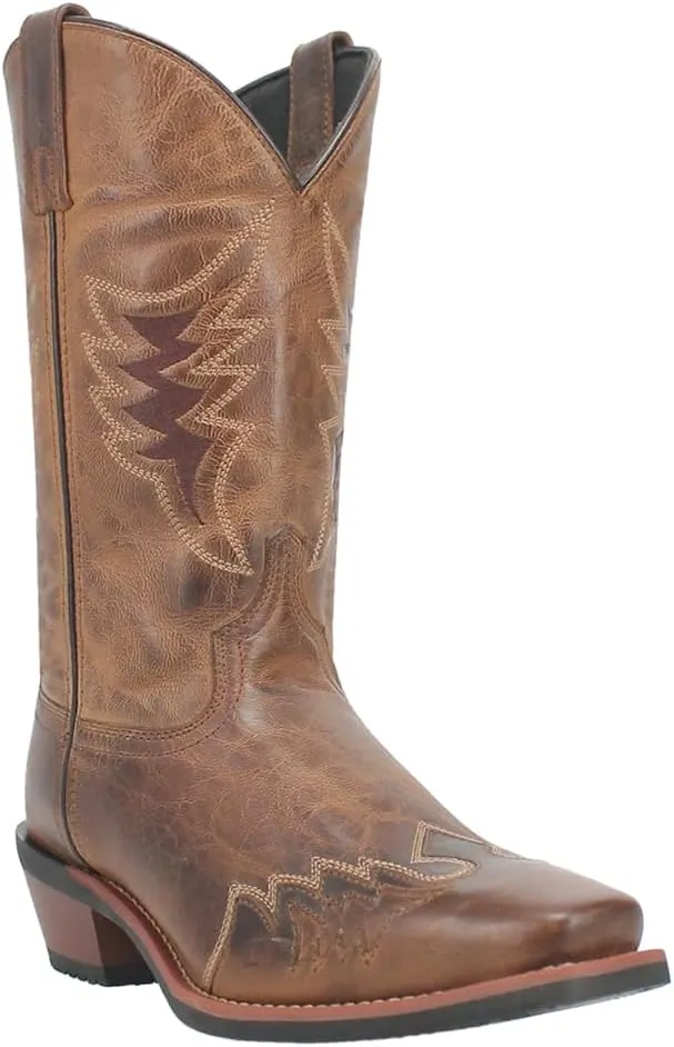 Laredo Mens Williams Leather Square Toe Casual Boots Mid Calf - Brown