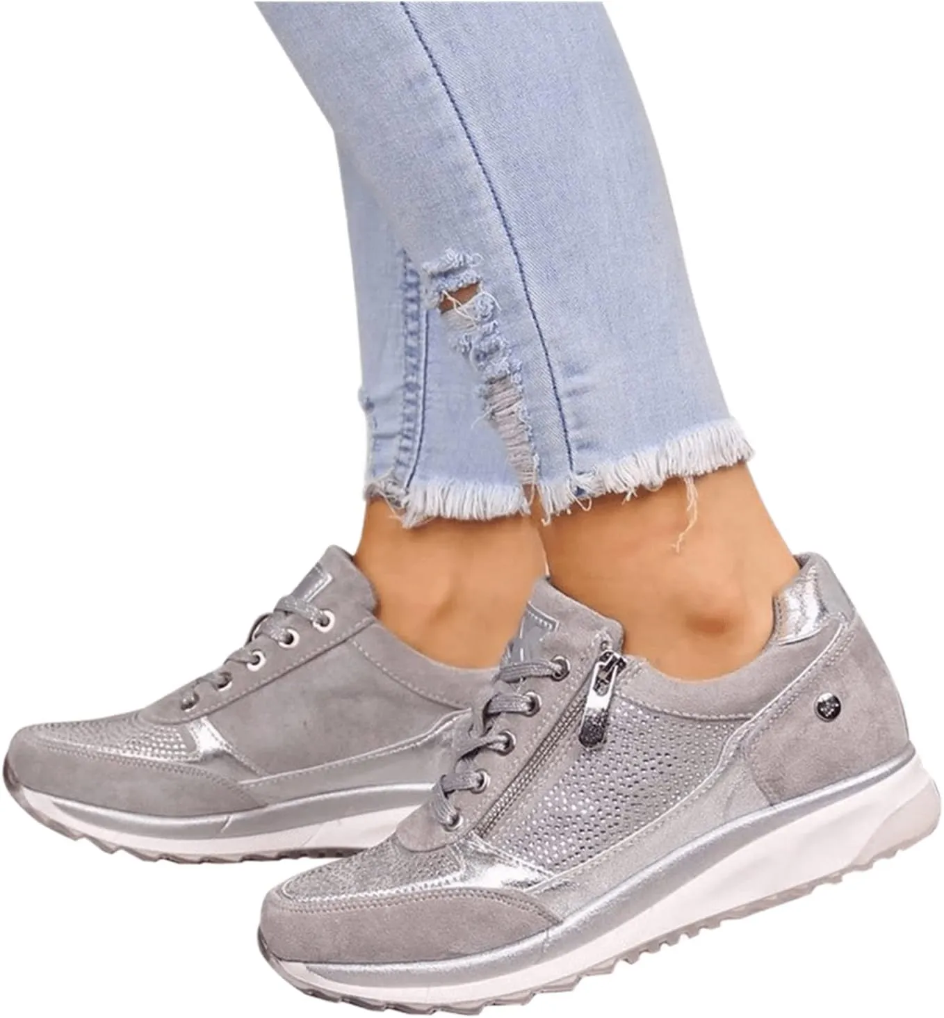 Lausiuoe Shoes For Women Sneakers Trendy Low Top Canvas Walking Shoes Casual Fashion Lightweight Comfort Flat Loafers