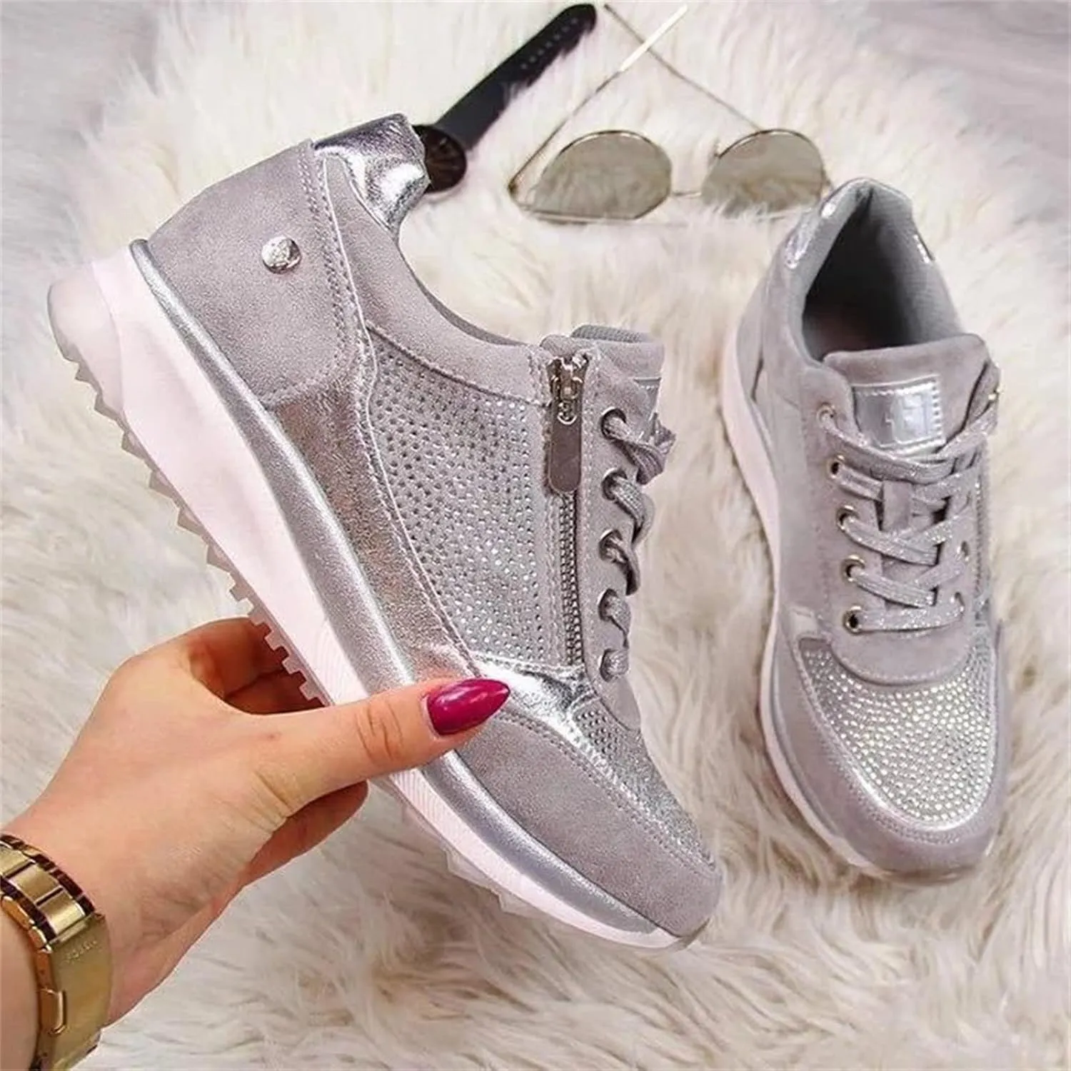 Lausiuoe Shoes For Women Sneakers Trendy Low Top Canvas Walking Shoes Casual Fashion Lightweight Comfort Flat Loafers