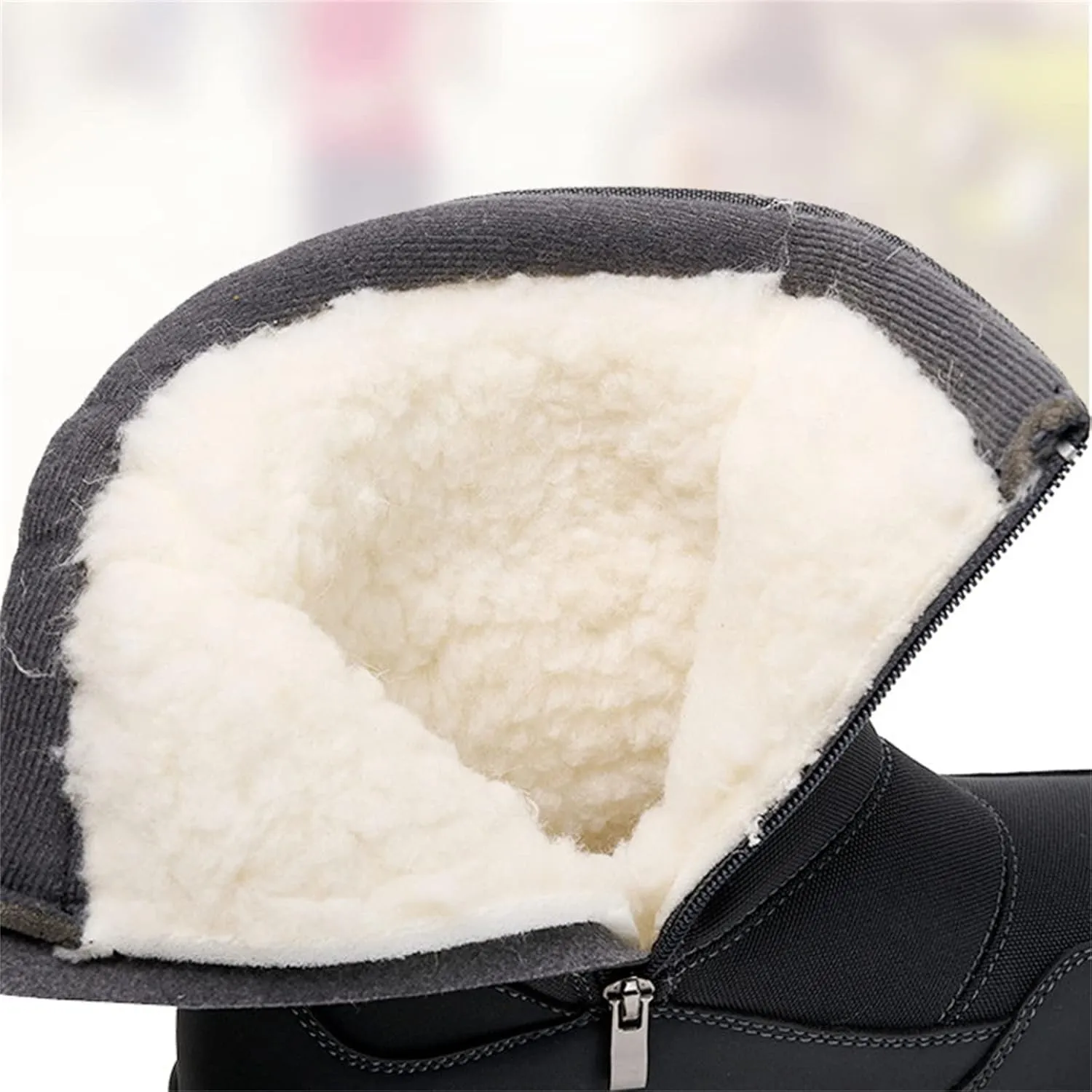 Lausiuoe Winter Boots For Women Waterproof Snow Non Slip Fur Lining Comfortable Slip On Warm Ankle Booties Outdoor Shoes