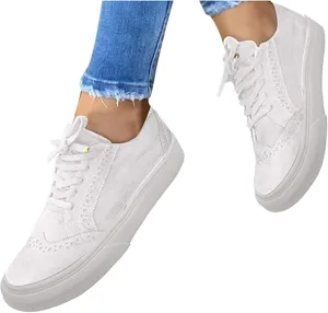 Lausiuoe Women's Fashion Sneakers Slip On Canvas Shoes Low Cut Casual Classic Fall Soft Comfort Walking Flat Loafers