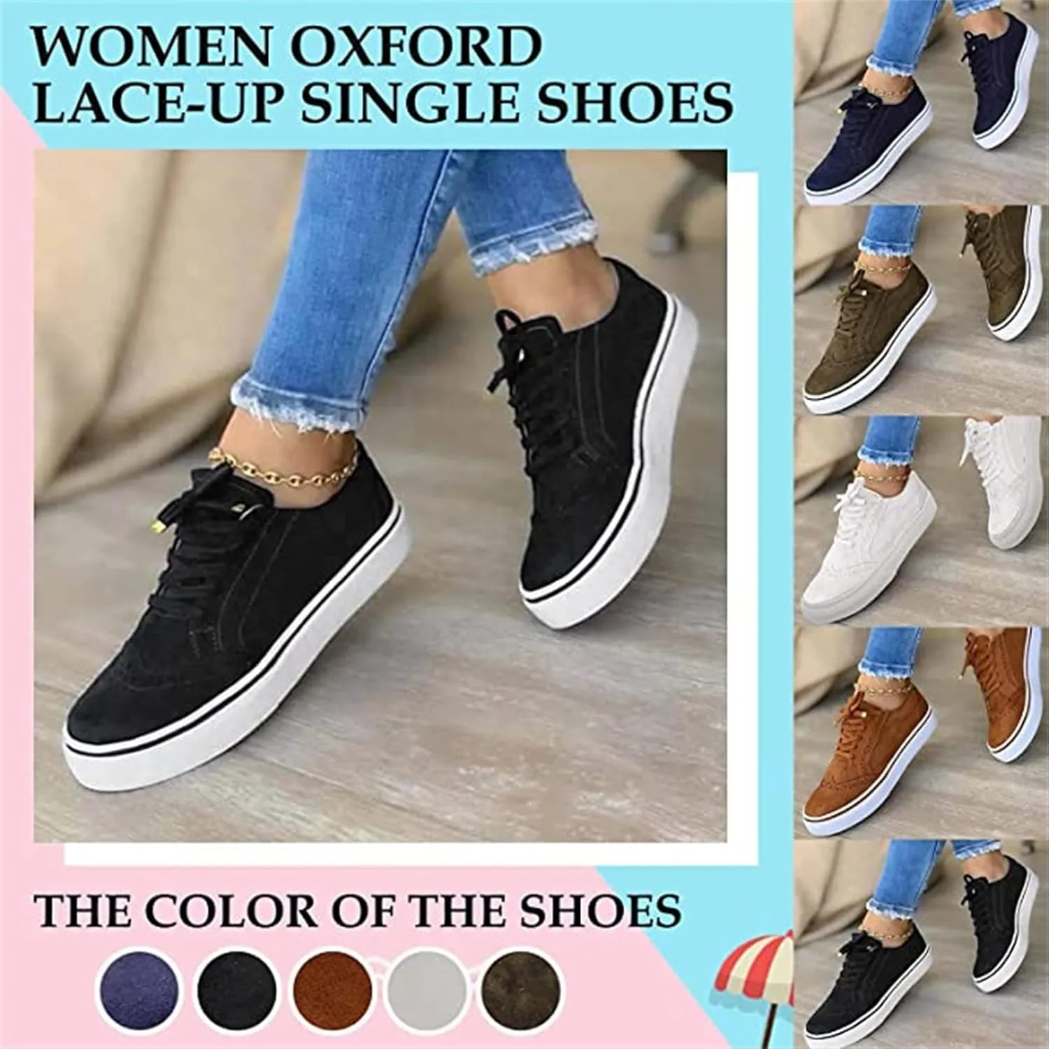 Lausiuoe Women's Fashion Sneakers Slip On Round Toe Lightweight Flat Shoes Casual Low Top Soft Comfort Walking Loafers