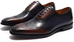 Leather Shoes for Mens Brown Leather Formal Casual Slip On Driving Shoes Business Men's Boat Casual Walking Shoes Handmade Moccasin Dress Shoes,Brown,9.5US/44EU