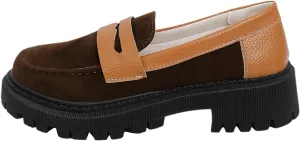 Loafer Women Dressy Penny Loafers Comfortable Work Shoes Casual Slip On Loafers Classic Wide Loafer Platform Shoes