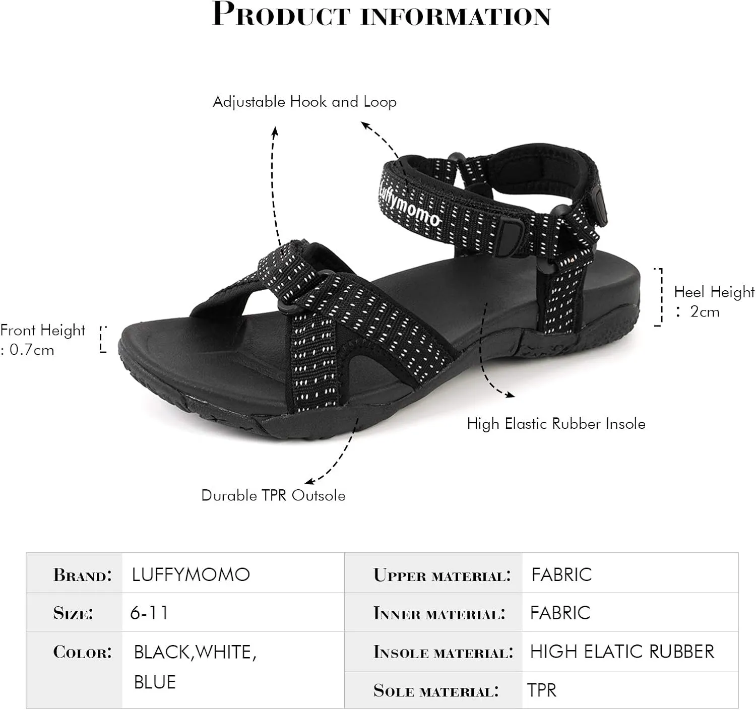 Luffymomo Womens Hiking Sandals Walking Sport Athtletic Webbing Sandals