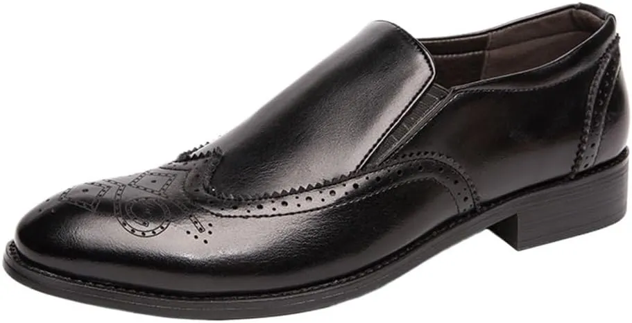 Luxury Formal Shoes for Men French Leather Outdoor Slip On Breathable Slip Resistant Low Top Dress Oxford