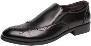 Luxury Formal Shoes for Men French Leather Outdoor Slip On Breathable Slip Resistant Low Top Dress Oxford