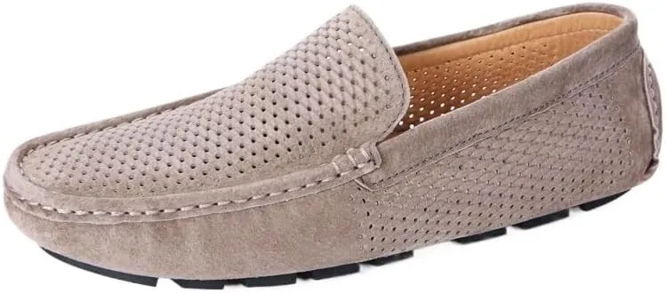 Men Casual Shoes Luxury Mens Loafers Handmade Suede Genuine Leather Men's Shoes Moccasins Slip On Flats Male Luxe Driving Shoes