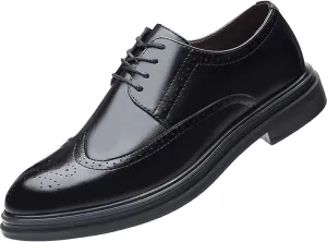 Mens Brogues Classic Oxfords Dress Shoes Formal Business Derby Lace Up Shoes for Evening Party Uniform