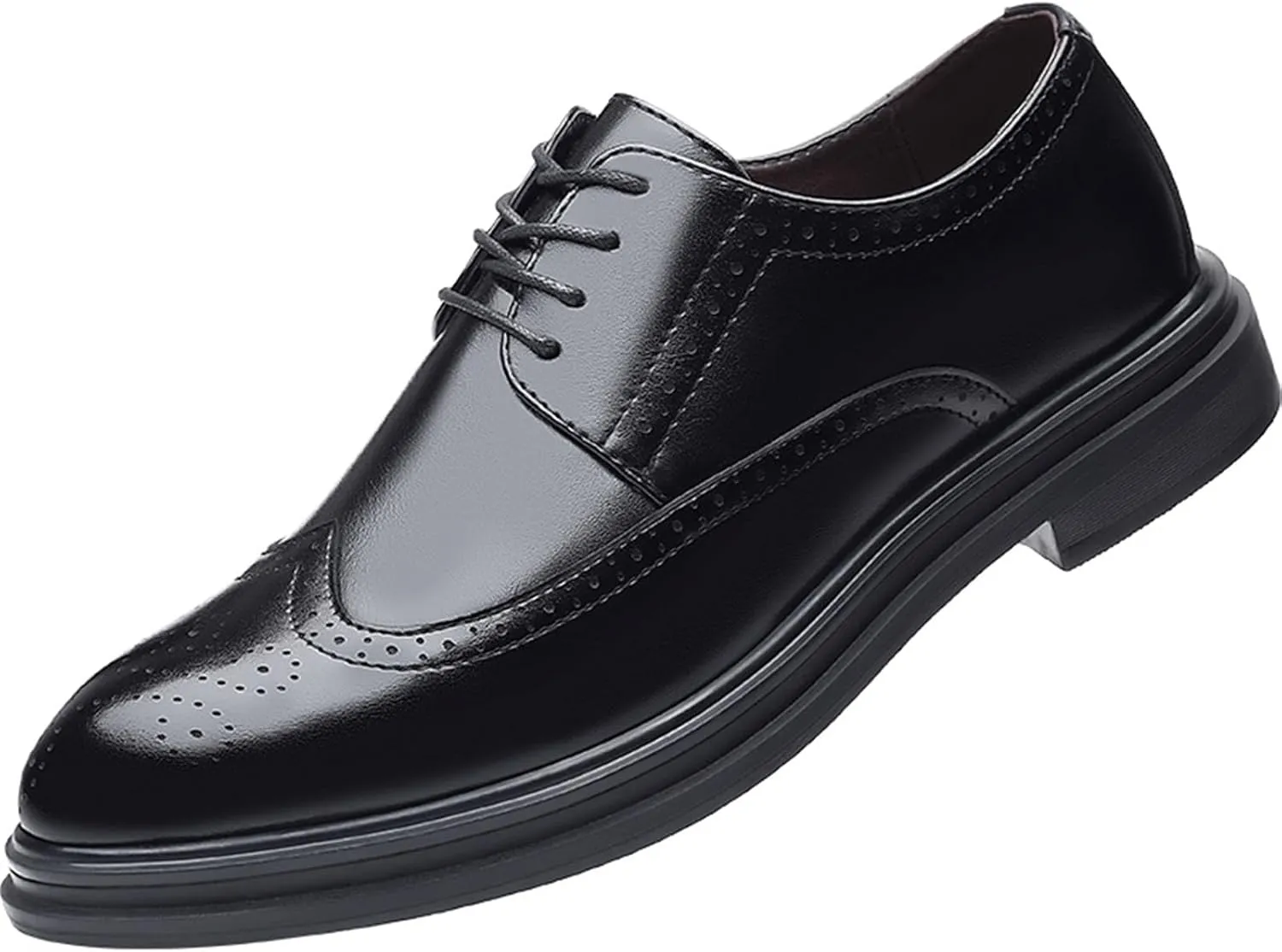 Mens Brogues Classic Oxfords Dress Shoes Formal Business Derby Lace Up Shoes for Evening Party Uniform