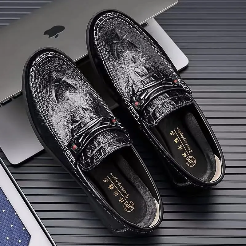 Men's Casual Loafers Slip On Leather Shoes Lightweight Driving Shoes Moccasins Classic New Loafer Flats Boat Shoes Outdoor Walking Shoes