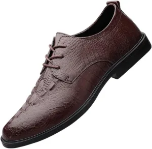 Men's Casual Oxford Shoes Men Patent Leather Lace Up Casual Dress Shoes Modern Wedding Tuxedo Derby Shoes