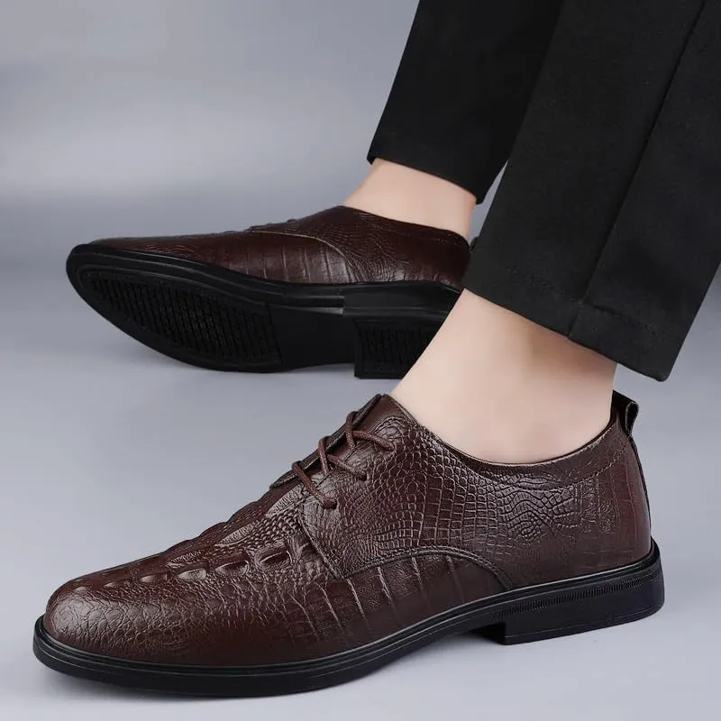 Men's Casual Oxford Shoes Men Patent Leather Lace Up Casual Dress Shoes Modern Wedding Tuxedo Derby Shoes