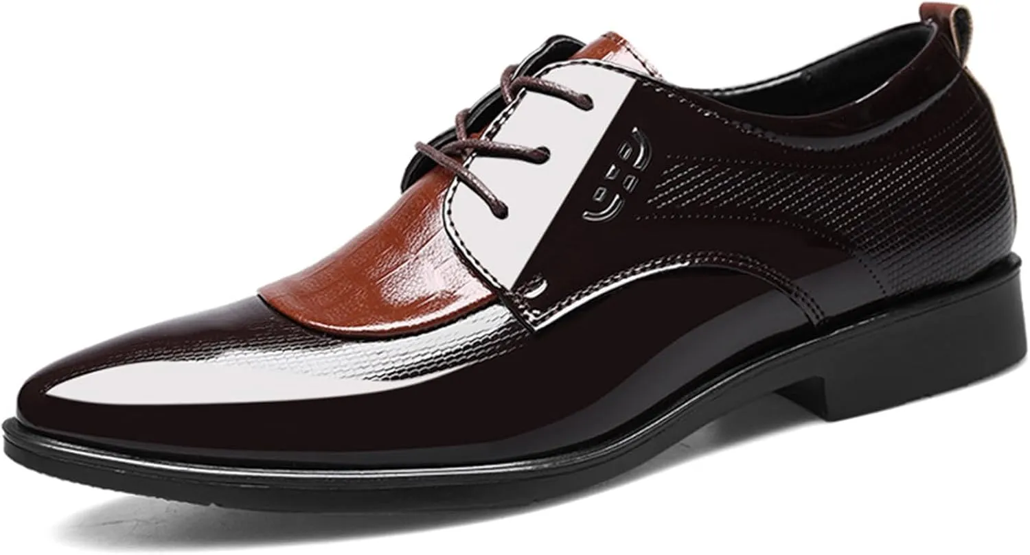 Men's Classic Dress Shoes Comfortable Business Shoes Modern Formal Derbys Lace-ups Oxford Shoes
