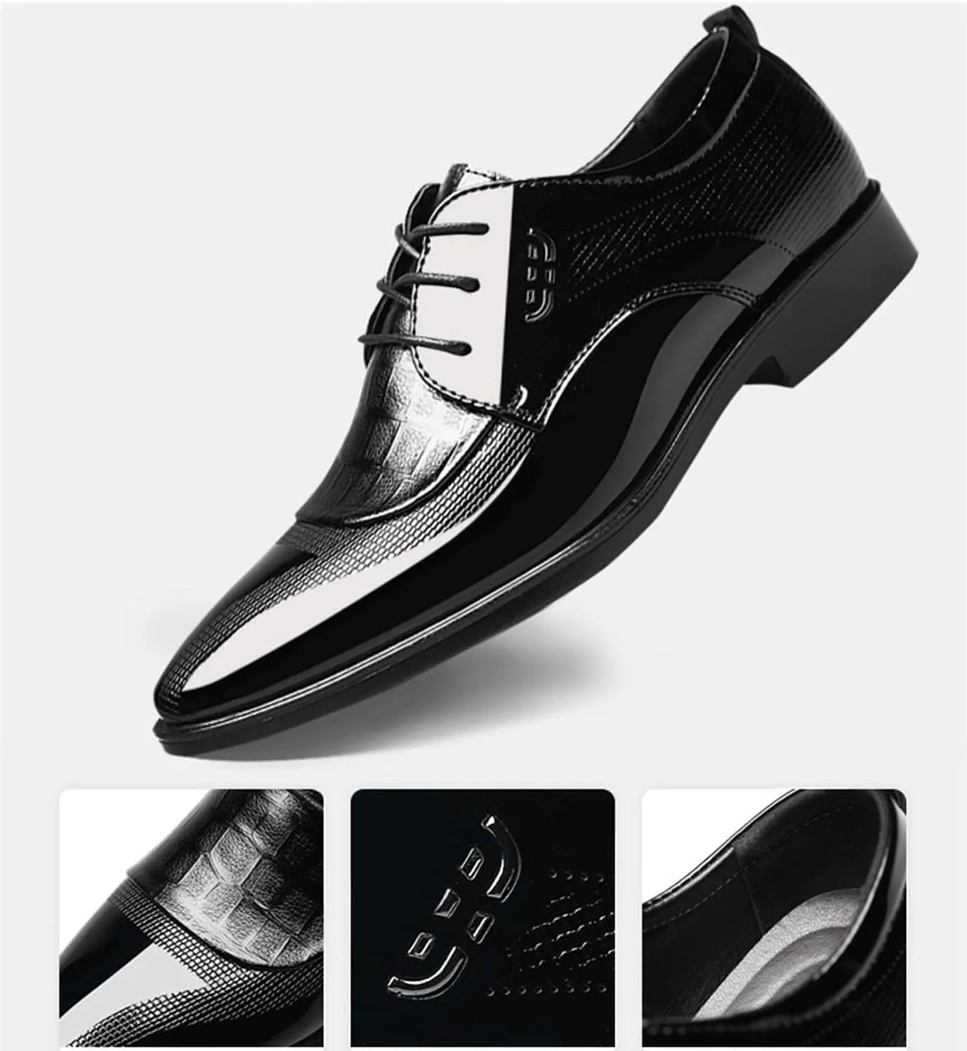 Men's Classic Dress Shoes Comfortable Business Shoes Modern Formal Derbys Lace-ups Oxford Shoes