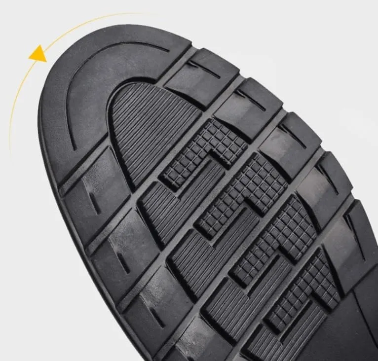 Men's Classic Formal Business Oxford Shoes Mens Fashion Slip-On Formal Loafers Mid Chunky Heels Low Top Work Dress Shoes