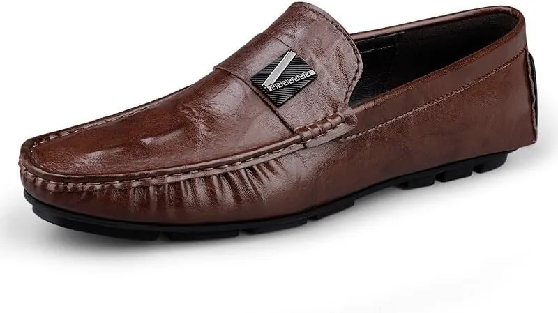 Men's Classic Formal Slip-On Oxford Shoes Mens Comfort Hand Stitched Business Derby Shoes
