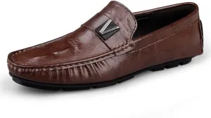 Men's Classic Formal Slip-On Oxford Shoes Mens Comfort Hand Stitched Business Derby Shoes