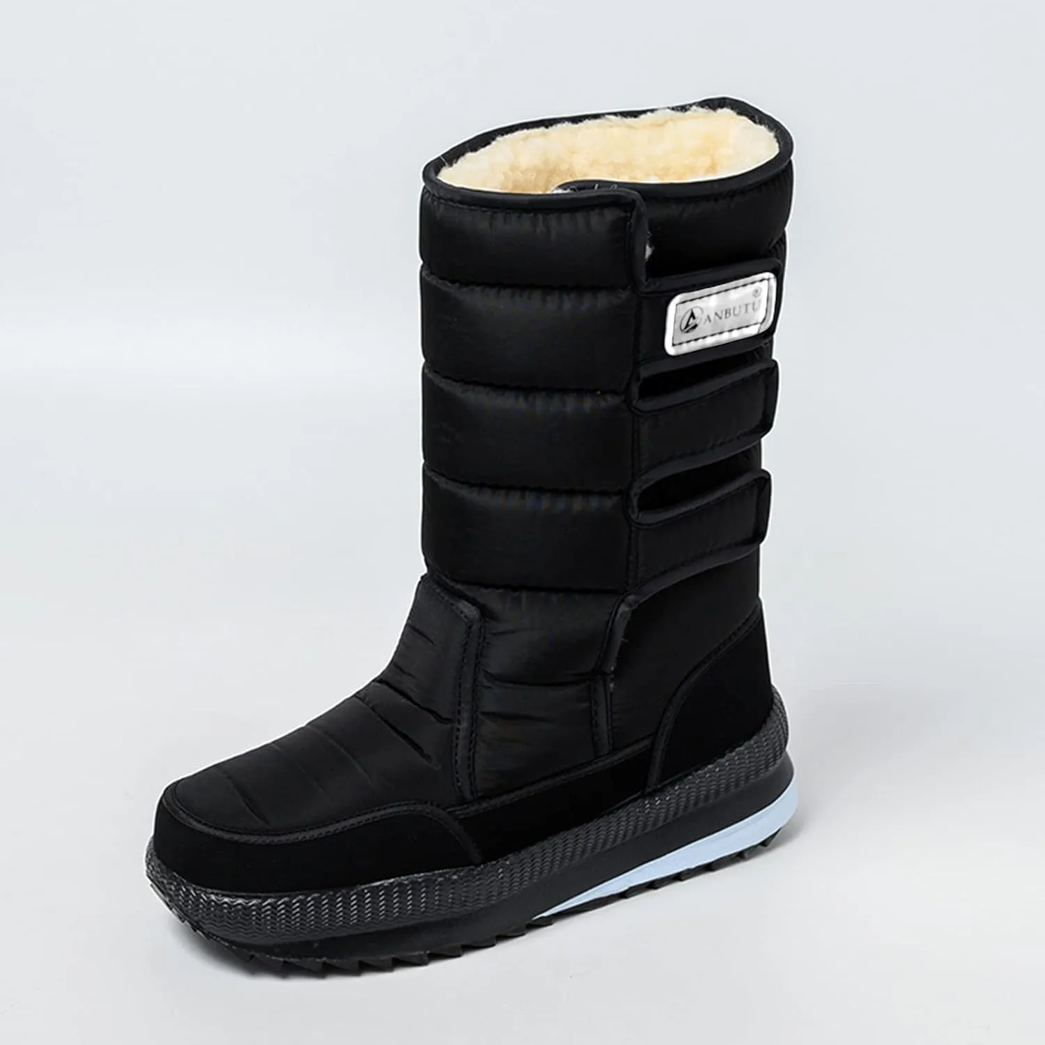 Mens Couple Boots Winter Warm and Cold Splash Proof Water Hook Loop Plush Thickened Snow Boots Mens Size 16 Snow Boots