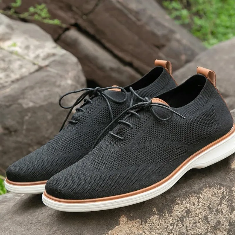 Men's Dress Shoes Bussiness Formal Oxfords Lace Up Soft Plain-Toe Lightweight Comfortable Walking Running Sneakers for Men