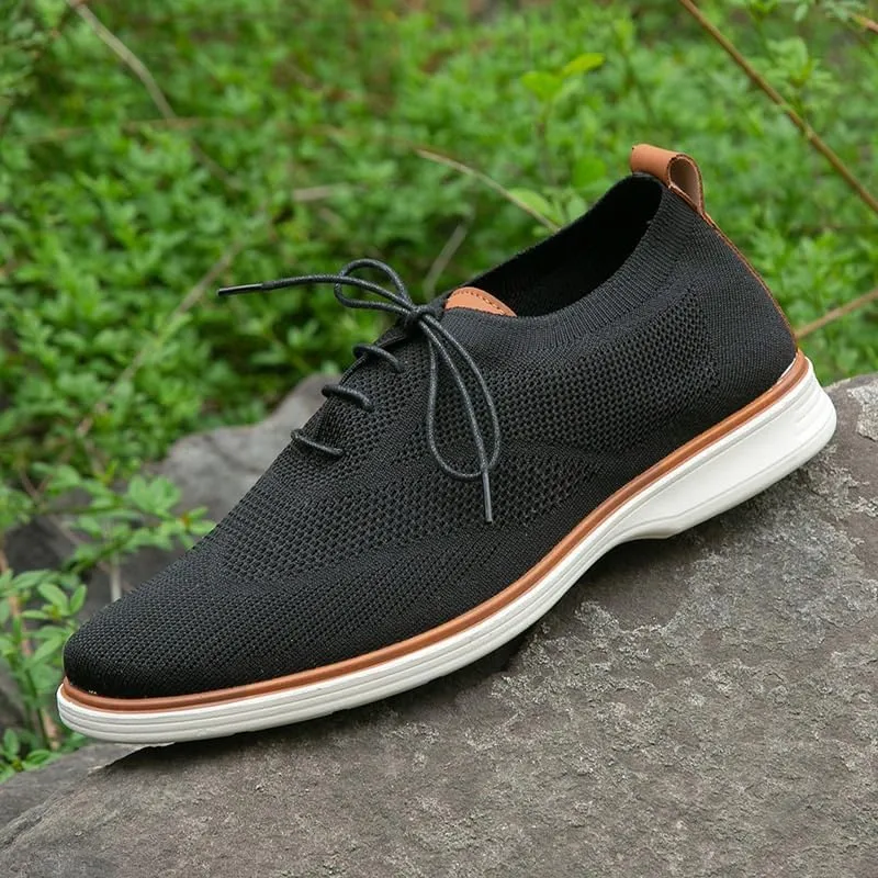 Men's Dress Shoes Bussiness Formal Oxfords Lace Up Soft Plain-Toe Lightweight Comfortable Walking Running Sneakers for Men