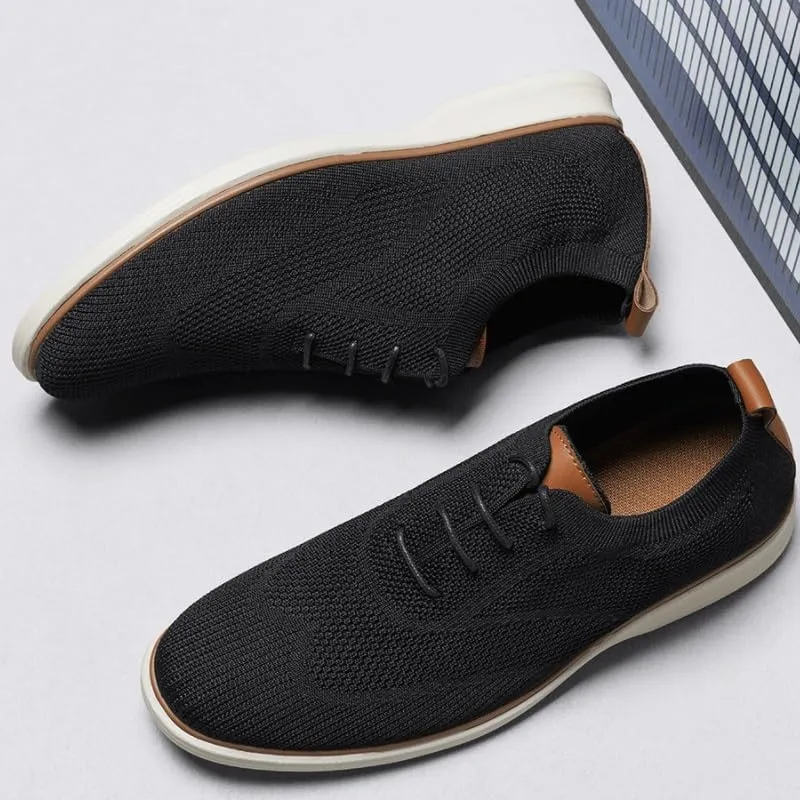 Men's Dress Shoes Bussiness Formal Oxfords Lace Up Soft Plain-Toe Lightweight Comfortable Walking Running Sneakers for Men