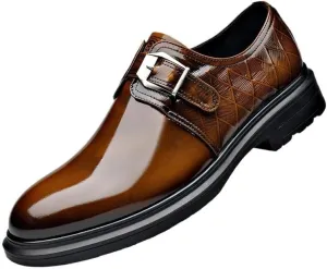 Men's Dress Shoes Classic Comfortable Mens Oxfords Shoes Patent Leather Formal Wingtip Brogue for Men