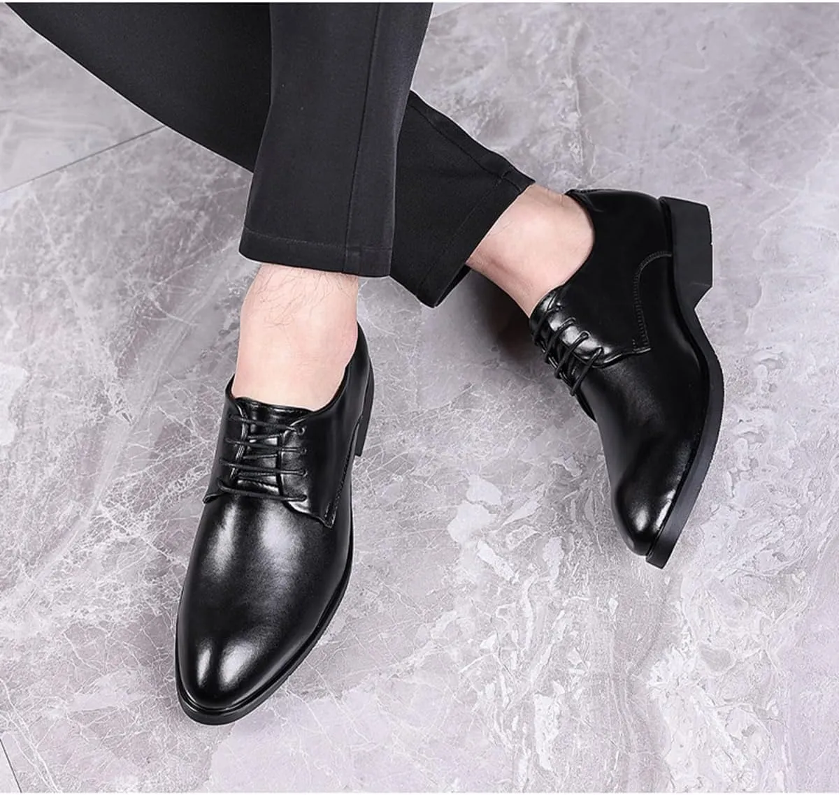 Men's Dress Shoes Classic Oxfords Comfortable Formal Business Lace Up Derby Shoes for Men