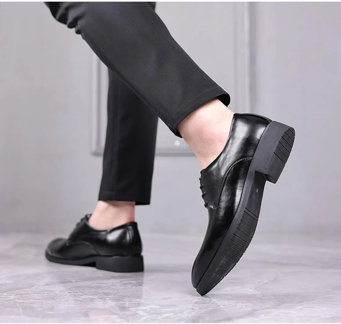 Men's Dress Shoes Classic Oxfords Comfortable Formal Business Lace Up Derby Shoes for Men